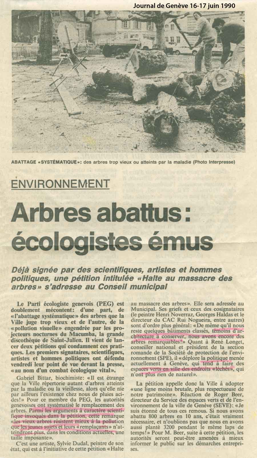 Journal de Genève, 16-17.06.1990